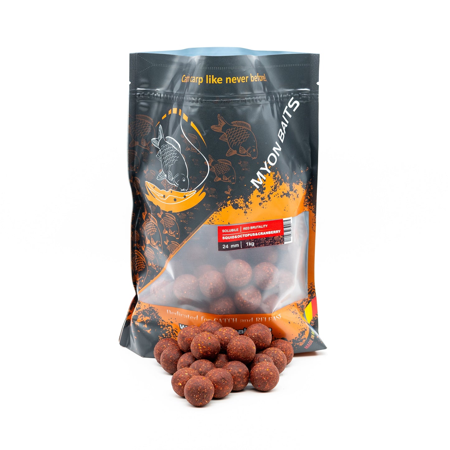 Licitatie - Pachet 10 kg Solubile RED Brutality 24 mm - Myon Baits