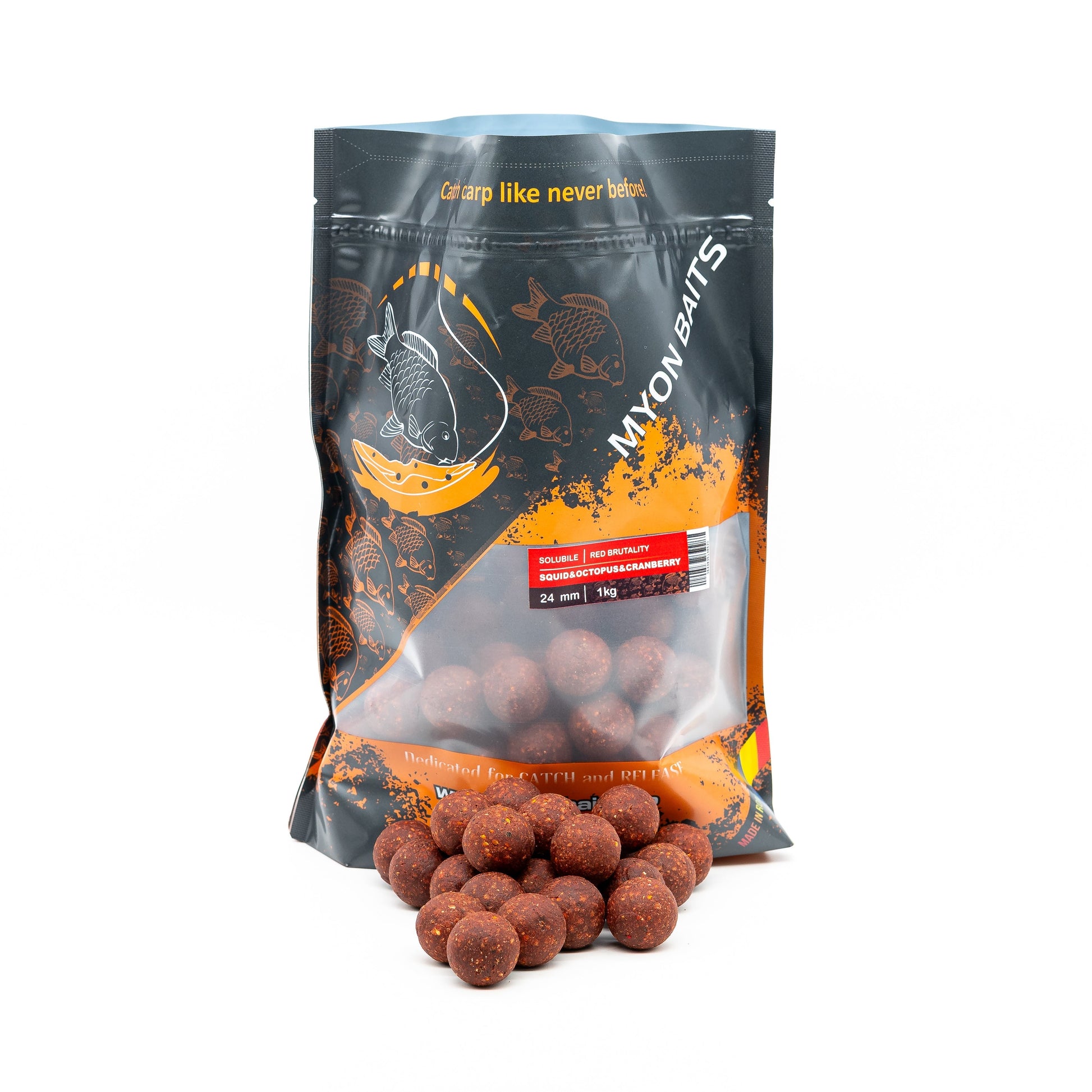 Licitatie - Pachet 10 kg Solubile RED Brutality 24 mm - Myon Baits