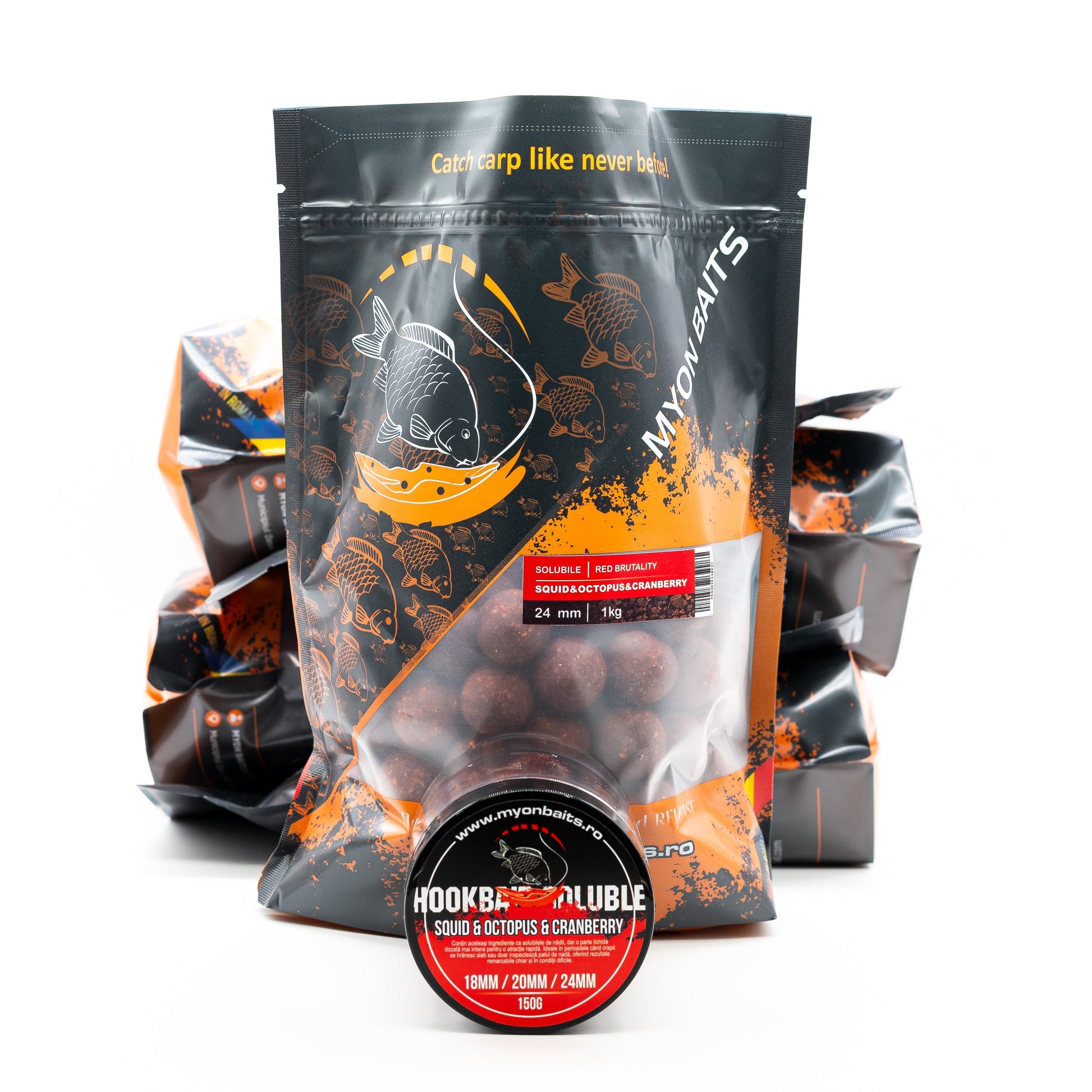 Licitatie - Pachet 10 kg Solubile RED Brutality 24 mm - Myon Baits