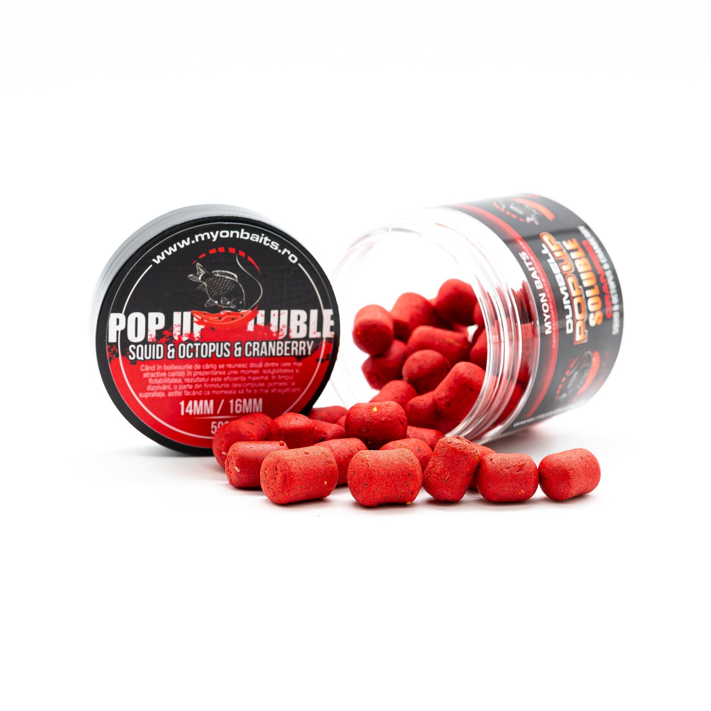 Pop Up Solubil Dumbell CranRed - Myon Baits