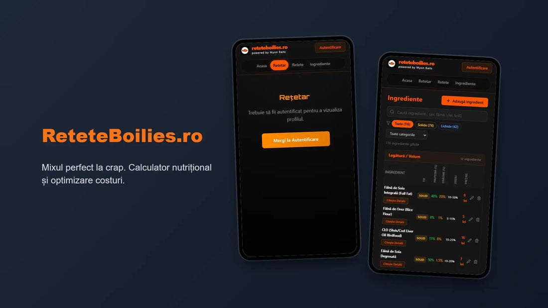 ReteteBoilies.ro: Calculator Nutrițional și Costuri Nadă