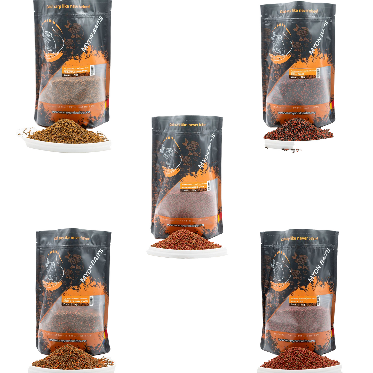 Promo Pack: 5 x PVA Micro Pellets 2 mm - Myon Baits