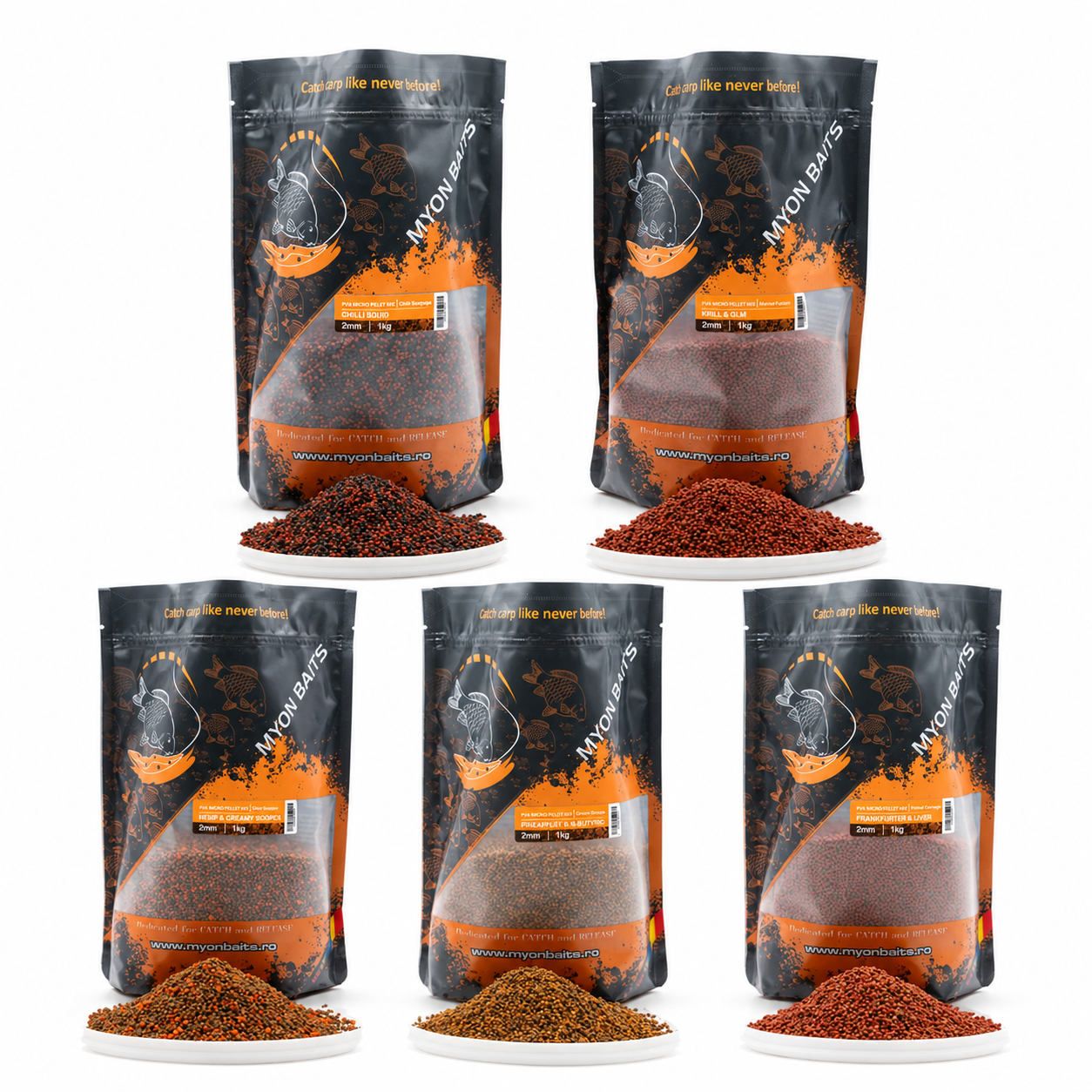 Promo Pack: 5 x PVA Micro Pellets 2 mm - Myon Baits