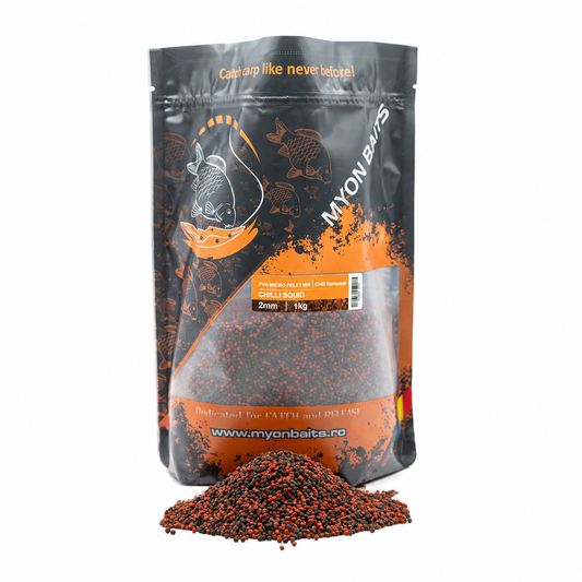 PVA Micro Pelet Mix Chilli Rampage 2 mm – Chilli Squid - Myon Baits