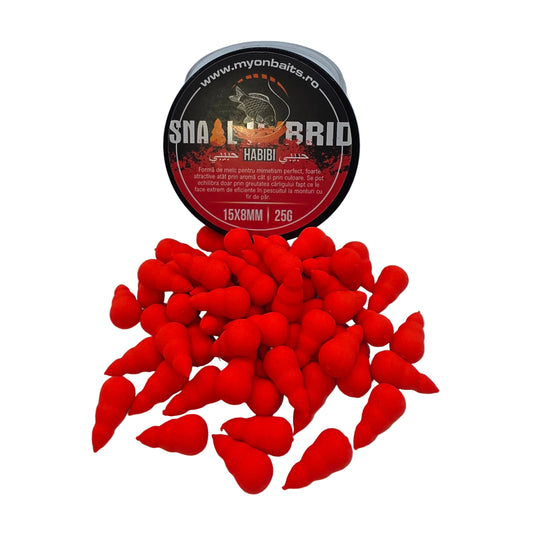 Snail Hybrid Pop Up RED Habibi - 15x8 mm - Myon Baits