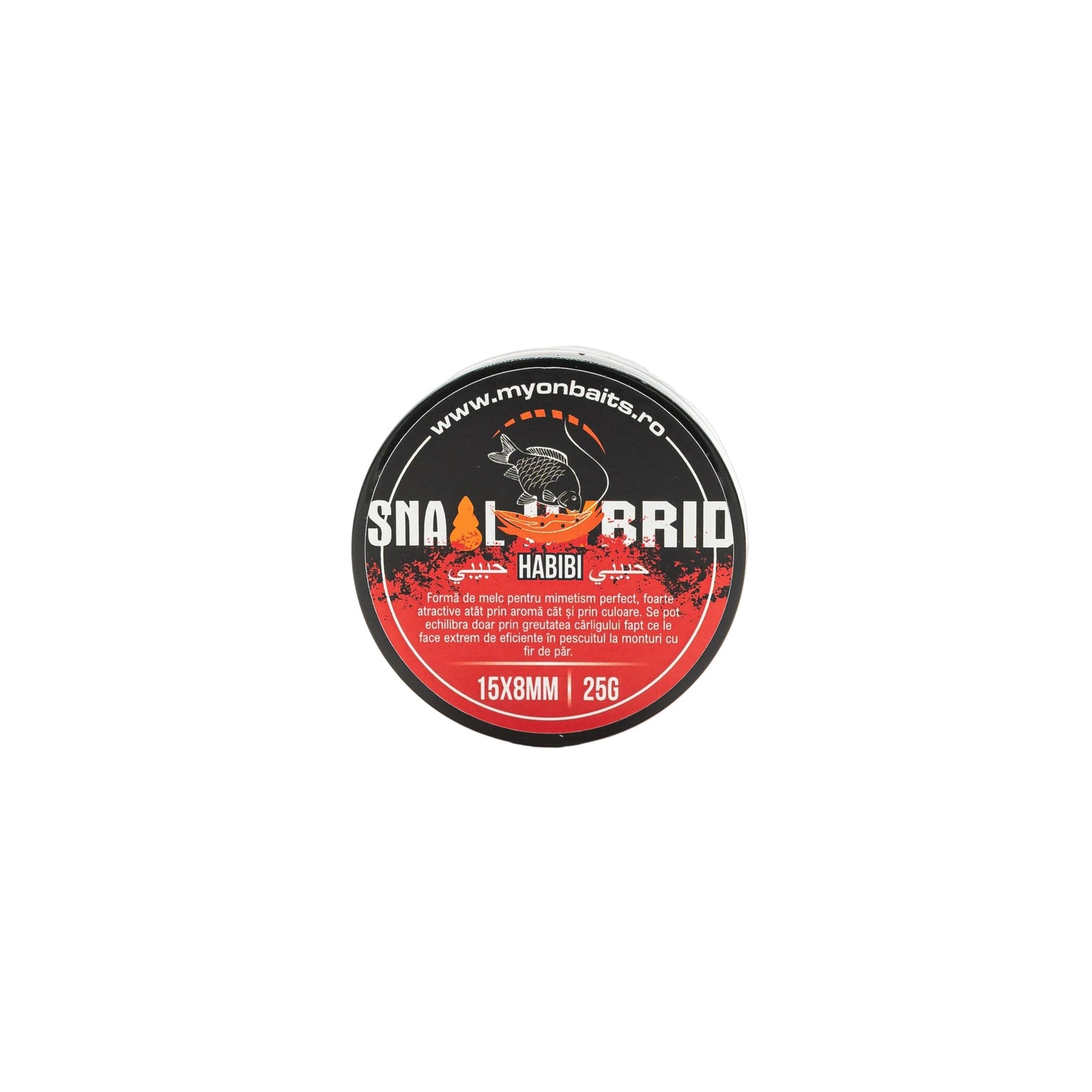 Snail Hybrid Pop Up RED Habibi - 15x8 mm - Myon Baits